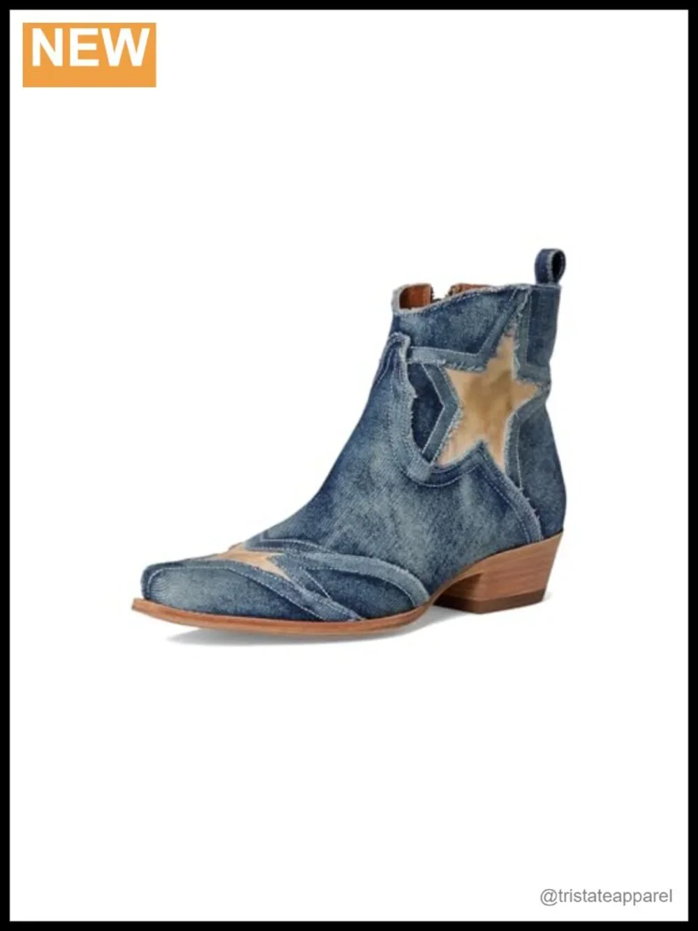 Dan Post Women's Leather Ankle Bootie Snip Toe Block Heel